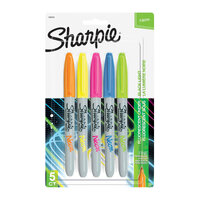 SHARPIE Neon Permanent Marker Fine Point Assorted Pack of 5 thumbnail