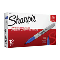 SHARPIE Fine Point Permanent Marker Blu Box of 12 thumbnail