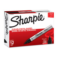 SHARPIE Metal Finish Permanent Marker Bullet Tip Black Box of 12 thumbnail
