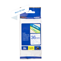 Genuine Brother TZe-263 Labelling Tape Cassette  Blue on White, 36mm wide, 8m long Compatible with a wide range of Brothers P-touch printers thumbnail