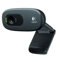 LOGITECH C270 3MP HD Webcam 720p/30fps, Widescreen Video Calling, Light Correc, Noise-Reduced Mic for Skype, Teams, Hangouts, PC/Laptop/Macbook/Tablet thumbnail