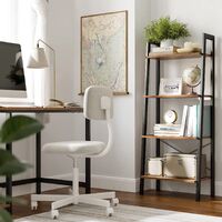 Rustic brown and black steel Metal Frame 4 Tier bookshelf thumbnail