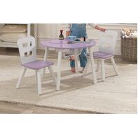 Round Table and 2 Chair Set for children (Lavender) thumbnail