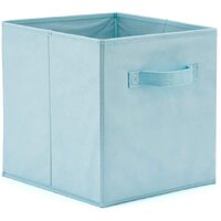 Pack of 6 Foldable Fabric Basket Bin Storage Cube for Nursery, Office and Home Decor (Baby Blue) thumbnail