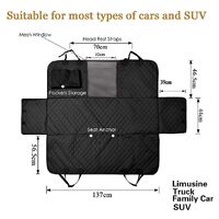 Waterproof Dog Seat Cover with View Mesh and Scratch Prevent Antislip for Trucks ,Cars and SUV thumbnail