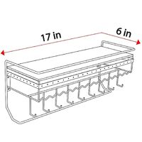 Wall Mounted Classic Black Iron Designer for Cosmetics and Jewelry Storage Shelf thumbnail