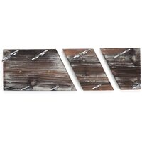 Rustic Wood and Metal Wine Rack Set for 4 Bottle Storage Holder for Home Bar Kitchen Living Room thumbnail