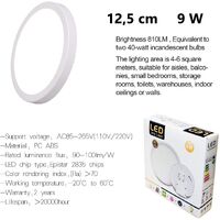 LED Ceiling Light Fixture, Natural Light, 9W thumbnail