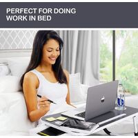 Laptop Bed Desk with Storage and foldable legs for Adults, Kids & Home Office thumbnail