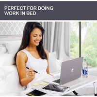 Laptop Bed Desk with Storage and foldable legs for Adults, Kids & Home Office thumbnail