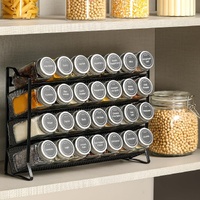Spice Rack organiser with 28 Spice Jars, Spice Labels, Funnel and Marker for Kitchen Countertop thumbnail