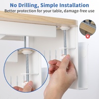 Under Desk Side Laptop Holder Storage with No Drill Cable Management Tray and Pen Storage for Office and Home thumbnail