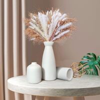 Ceramic Set of 3 Modern White Vases for Home D�cor thumbnail