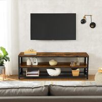 Industrial TV Stand 60 Inches, Rustic Brown thumbnail