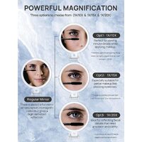 Double-Sided 1X/20X Magnifying Foldable Makeup Mirror for Handheld, Table and Travel Usage thumbnail