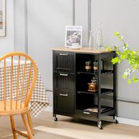 Kitchen Island Cart with Storage, Drawers, Shelves thumbnail