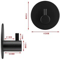 4 Pack Stainless Steel self-Adhesive Wall Hook for Bathroom and Kitchen thumbnail