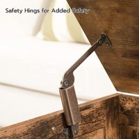 Wooden Sturdy Entryway Storage Bench with Safety Hinge thumbnail