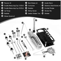 Cocktail Shaker Set Boston 23-Piece Stainless Steel and Professional Bar Tools for Drink Mixing thumbnail