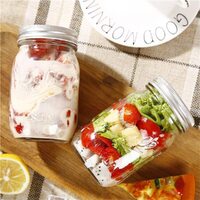 12 Pieces Canning Jars - 480ml Mason Jar Empty Glass Spice Bottles with Airtight Lids and Labels thumbnail