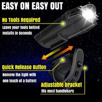 Waterproof Rechargeable LED Bike Lights Set (2000mah Lithium Battery, IPX4, 2 USB Cables) thumbnail