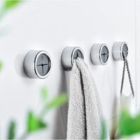 3 Pack Self Adhesive Round Towel Hooks for Kitchen and Bathroom thumbnail