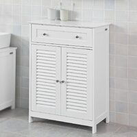 Freestanding Storage Cabinet with Doors/Drawer 60x87x35 cm thumbnail