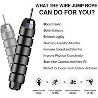 LT Skipping Rope Tangle-Free with Ball Bearings Rapid Speed Jump Rope Cable Ideal for Fitness Gym (Red) thumbnail