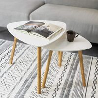 Set of 2 White Side Nesting Tables thumbnail