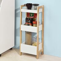 3-Tier White Storage Bathroom Shelf thumbnail