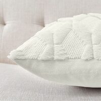 2 Pack Decorative Boho Throw Pillow Covers 45 x 45 cm (White) thumbnail