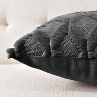 2 Pack Decorative Boho Throw Pillow Covers 45 x 45 cm (Black) thumbnail