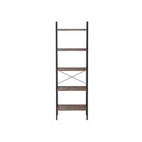 5 Tiers A-shaped Ladder Storage Shelf, Rustic, Brown thumbnail