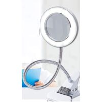 Lighting LED 8X Magnifying Lamp with Metal Clamp 360&deg; Flexible Gooseneck and USB Plug Design for Tattoo, Manicure and Reading thumbnail