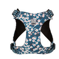 Floral Doggy Harness Saxony Blue M thumbnail