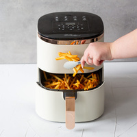 7L Digital Air Fryer with 8 pre-set Touch-control Cooking Programs - Cream thumbnail