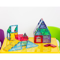 48 Pcs non-toxic STEM Educational, Durable Magnetic Tiles/Puzzle with Storage Bag thumbnail