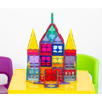 78 Pcs non-toxic STEM Educational, Durable Magnetic Tiles/Puzzle with Storage Bag thumbnail