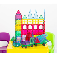 120 Pcs non-toxic STEM Educational, Durable Magnetic Tiles/Puzzle with Storage Bag thumbnail