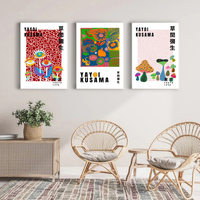 Wall Art 50cmx70cm By Yayoi Kusama 3 Sets White Frame Canvas thumbnail