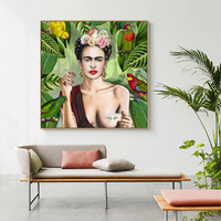 Wall Art 70cmx70cm Self Portrait by Frida Kahlo Wood Frame Canvas thumbnail