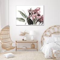 Wall Art 70cmx100cm Eucalyptus in Bloom White Frame Canvas thumbnail