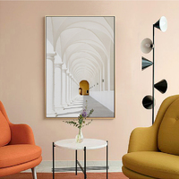 Wall Art 70cmx100cm Long Corridor Style A Gold Frame Canvas thumbnail