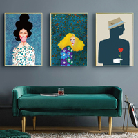 Wall Art 50cmx70cm Modern Figure 3 Sets Gold Frame Canvas thumbnail