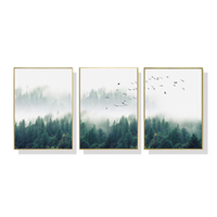 Wall Art 60cmx90cm Mystical Forest  3 Sets Gold Frame Canvas thumbnail
