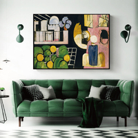 Wall Art 60cmx90cm Moroccans By Henri Matisse Black Frame Canvas thumbnail