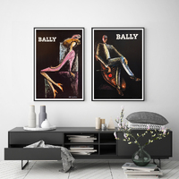 Wall Art 60cmx90cm Bally Man & Woman 2 Sets Black Frame Canvas thumbnail