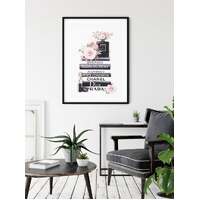 Wall Art 50cmx70cm Fashion Book Black Frame Canvas thumbnail