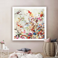 Wall Art 60cmx60cm Coming Spring Square Size White Frame Canvas thumbnail
