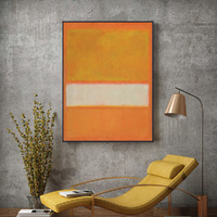 Wall Art 50cmx70cm Yellow By Mark Rothko Black Frame Canvas thumbnail